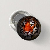 Tiger-Gesicht Motivationskunstwerk Button (Vorne & Hinten)