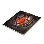 Tiger-Gesicht Motivationskunstwerk Fliese (Seite)