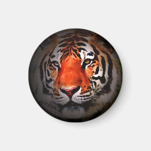 Tiger-Gesicht Motivationskunstwerk Magnet