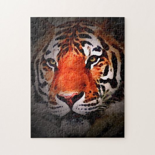 Tiger-Gesicht Motivationskunstwerk Puzzle (Vertikal)