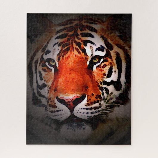 Tiger-Gesicht Motivationskunstwerk Puzzle (Vertikal)