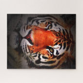 Tiger-Gesicht Motivationskunstwerk Puzzle (Horizontal)