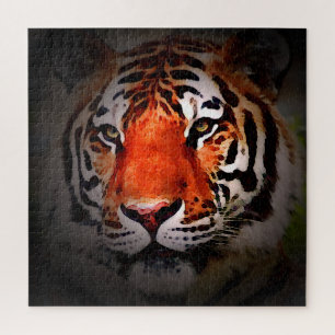 Tiger-Gesicht Motivationskunstwerk Puzzle