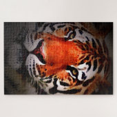 Tiger-Gesicht Motivationskunstwerk Puzzle (Horizontal)