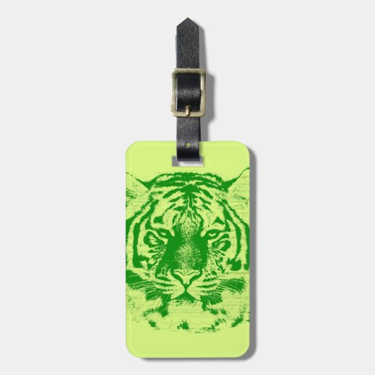 Tiger-Gesicht Nahaufnahme Gepäckanhänger (Vorderseite vertikal)
