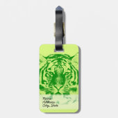 Tiger-Gesicht Nahaufnahme Gepäckanhänger (Rückseite vertikal)