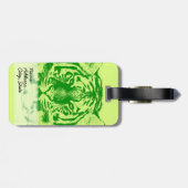 Tiger-Gesicht Nahaufnahme Gepäckanhänger (Rückseite horizontal)