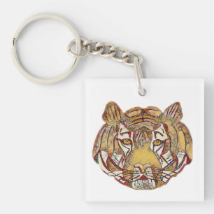 Tiger-Gesicht-Schlüsselanhänger Schlüsselanhänger