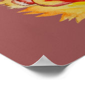 Tiger-Gesicht Zeichnend Werteplakatpapier (Matte) Poster (Ecke)