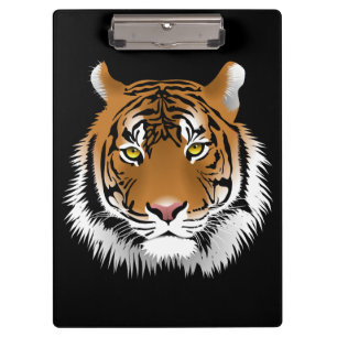 Tiger-Gesicht-Zwischenablage Klemmbrett