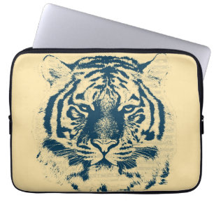 Tiger-Gesichts-Nahaufnahme 4 Laptopschutzhülle
