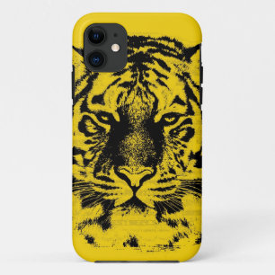 Tiger-Gesichts-nahes hohes (Schwarzes und Gelb) Case-Mate iPhone Hülle