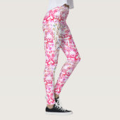 Tiger-Gesichtsdesign Rosa Leggings (Rechts)
