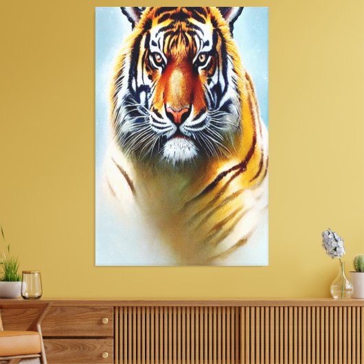 Tiger-Gesichtsmalerei - beeindruckende Artenvielfa Leinwanddruck (Insitu (Wohnzimmer))