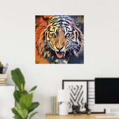 Tiger-Gesichtsplakat Poster (Heimbüro)