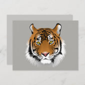 Tiger-Gesichtspostkarte Postkarte (Vorne/Hinten)