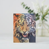 Tiger-Gesichtspostkarte Postkarte (Stehend Vorderseite)