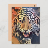 Tiger-Gesichtspostkarte Postkarte (Vorne/Hinten)