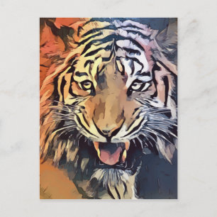 Tiger-Gesichtspostkarte Postkarte