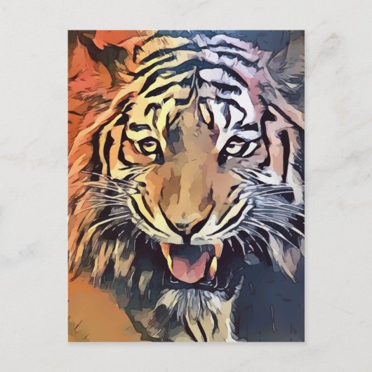 Tiger-Gesichtspostkarte Postkarte (Vorderseite)