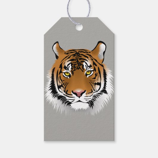 Tiger-Gesichtsschilder Geschenkanhänger (Vorderseite)
