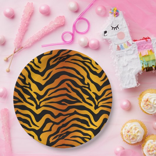 Tiger gestreift pappteller (Party)
