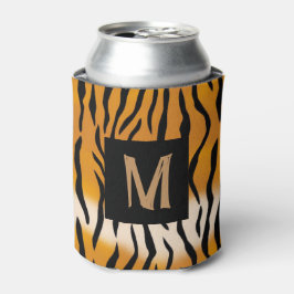 Tiger gestreifte Mit Monogramm Dose kühler Dosenkühler