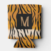 Tiger gestreifte Mit Monogramm Dose kühler Dosenkühler (Rückseite)