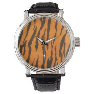 Tiger-gestreiftes Muster Armbanduhr
