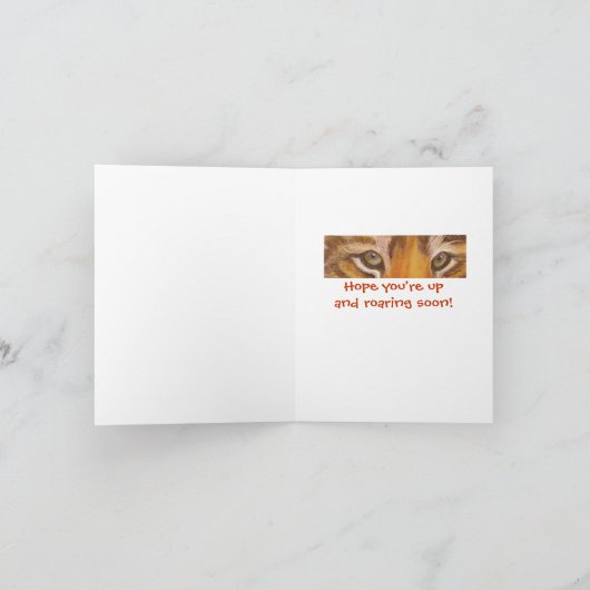 Tiger Get Well Card Karte (Innenseite)