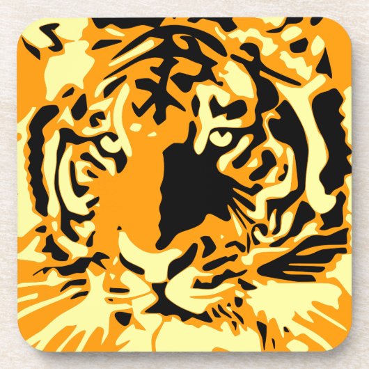 Tiger Getränkeuntersetzer (Vorderseite)
