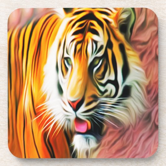 Tiger Getränkeuntersetzer (Vorderseite)