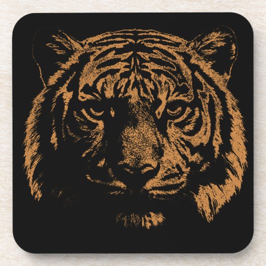 Tiger Getränkeuntersetzer (Vorderseite)