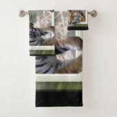 Tiger Giraffe Zebra Lovers Badhandtuch Set (Insitu)
