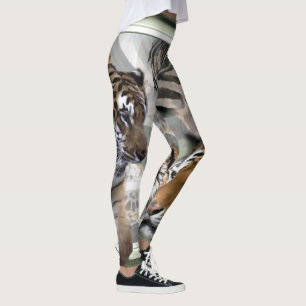 Tiger Giraffe Zebra Print Leggings