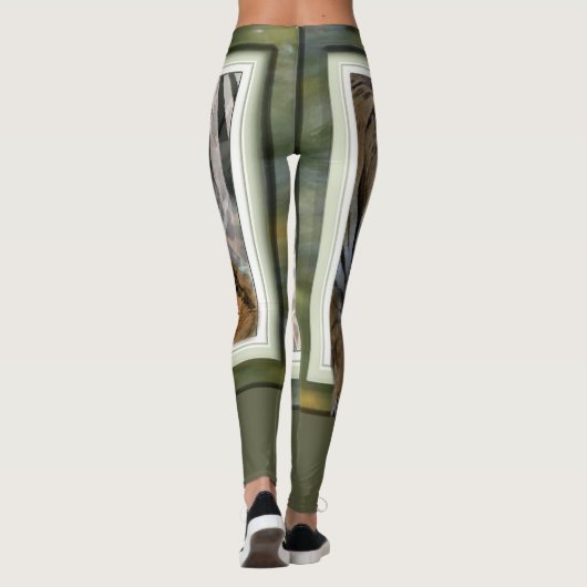Tiger Giraffe Zebra Print Leggings (Rückseite)