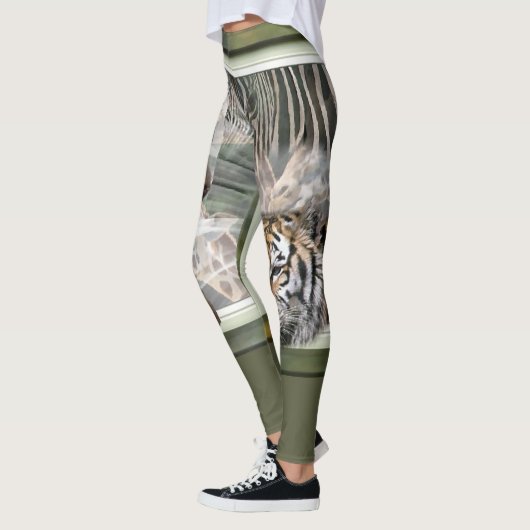 Tiger Giraffe Zebra Print Leggings (Links)