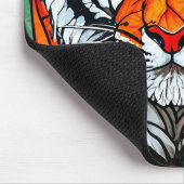 Tiger Glasmalerei Mousepad (Ecke)