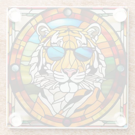 Tiger Glasuntersetzer (Rückseite)