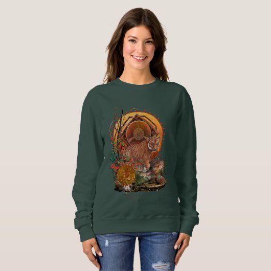 "TIGER GLORY" Malayan Tiger Sweatshirt (Vorne ganz)