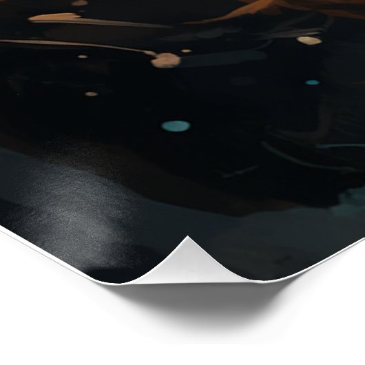 Tiger Glossy Poster Wand Kunst (Ecke)