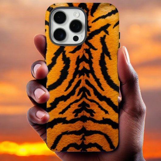 Tiger Glow Leder Case-Mate iPhone Hülle