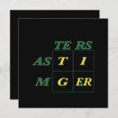 Tiger Goat Woods Masters Einladung (Vorne/Hinten)