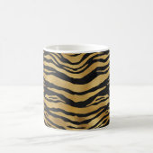 Tiger Gold Black Animal Print Kaffeetasse (Mittel)
