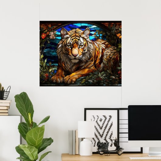 *~* TIGER Golden AP68 Fantasy Stainglas 5:4 Poster (Heimbüro)