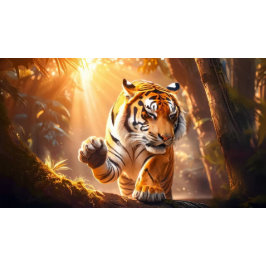 Tiger - Golden Tiger Begrüßung  Bedruckter Rucksack