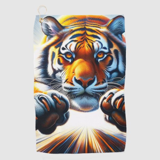 Tiger Golfhandtuch (Vorderseite)