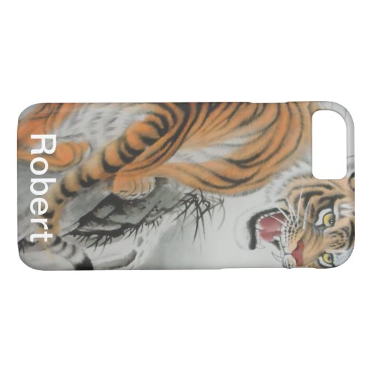 Tiger-Grafik Case-Mate iPhone Hülle (Rückseite (Horizontal))