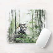 Tiger Green Bamboo Forest Mousepad (Mit Mouse)