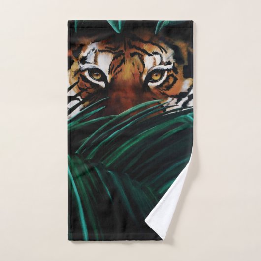 Tiger Green Jungle Blätter Badhandtuch Set (Handtuch)